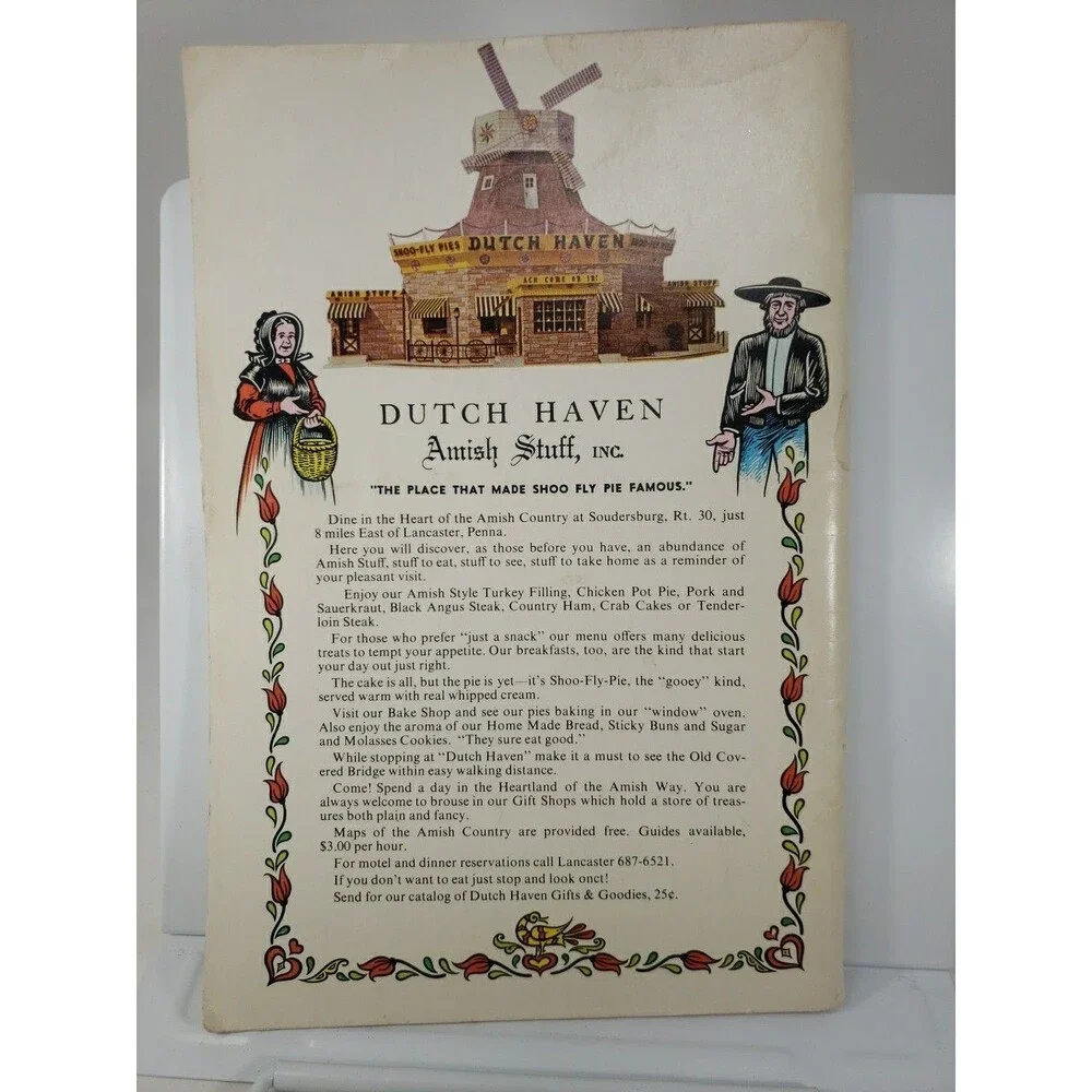 Vintage Amish Dutch Cookbook Ruth Redclay Dutch Cupboard Gettysburg PA 1960s